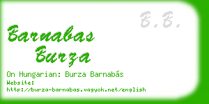 barnabas burza business card