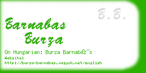 barnabas burza business card